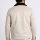 beige faux suede sherpa trucker jacket men platini detail