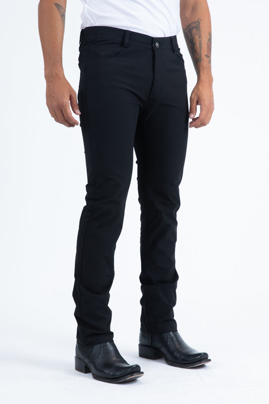 black fenton crest relaxed fit pant men platini detail