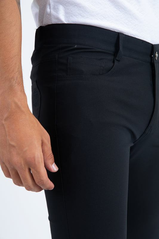 black fenton crest relaxed fit pant men platini detail-2