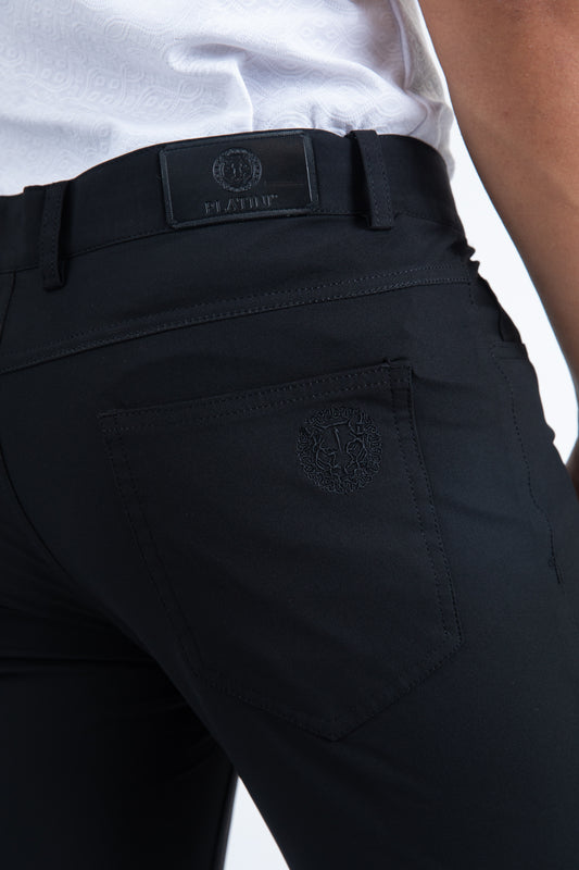 black fenton crest relaxed fit pant men platini detail-3