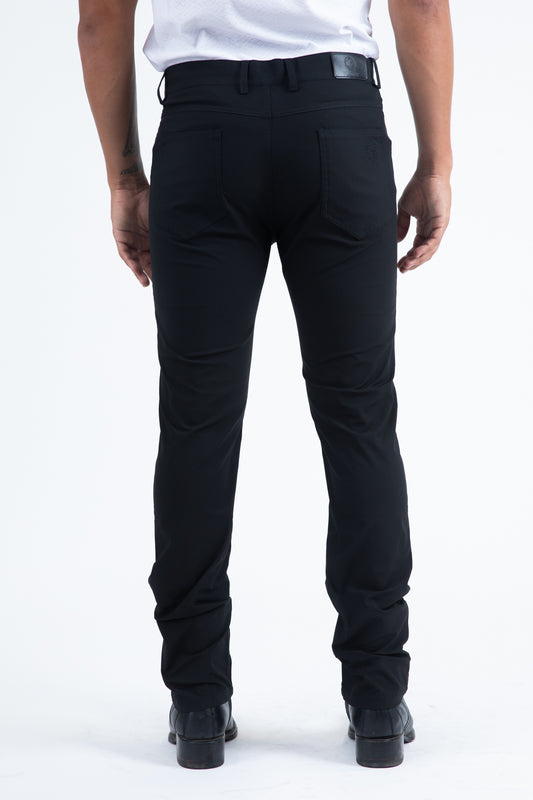 black fenton crest relaxed fit pant men platini back