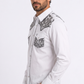 white filigree embroidered western shirt men platini side