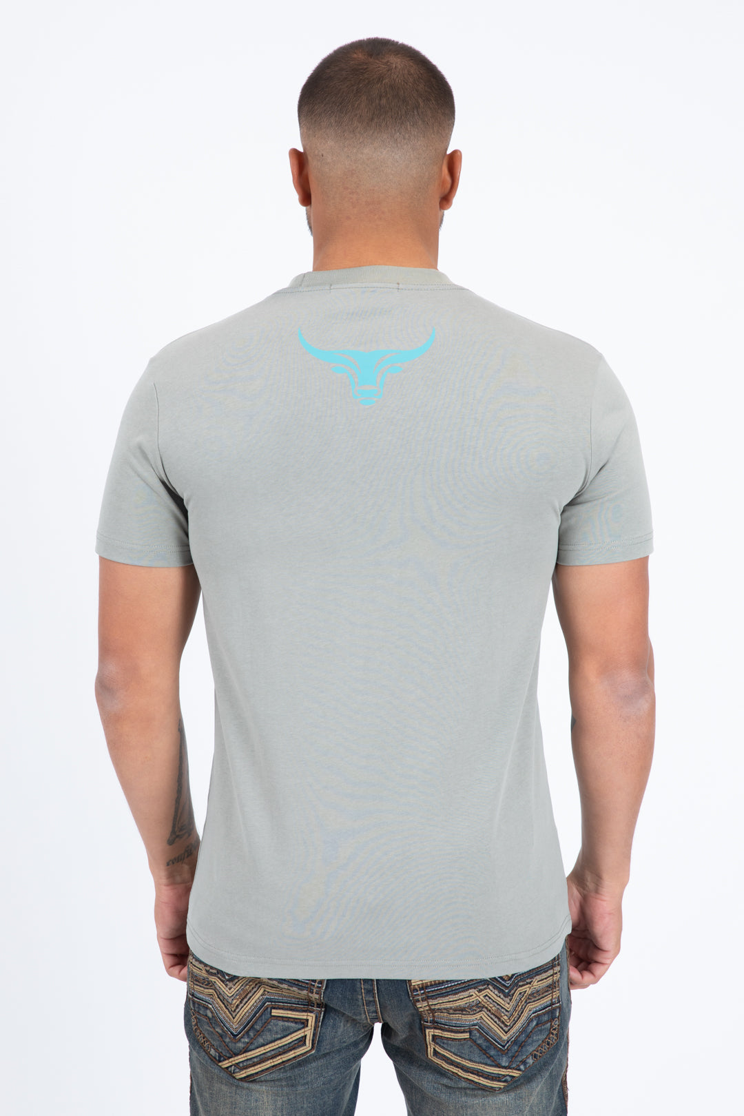 grey matador bull tee back platini