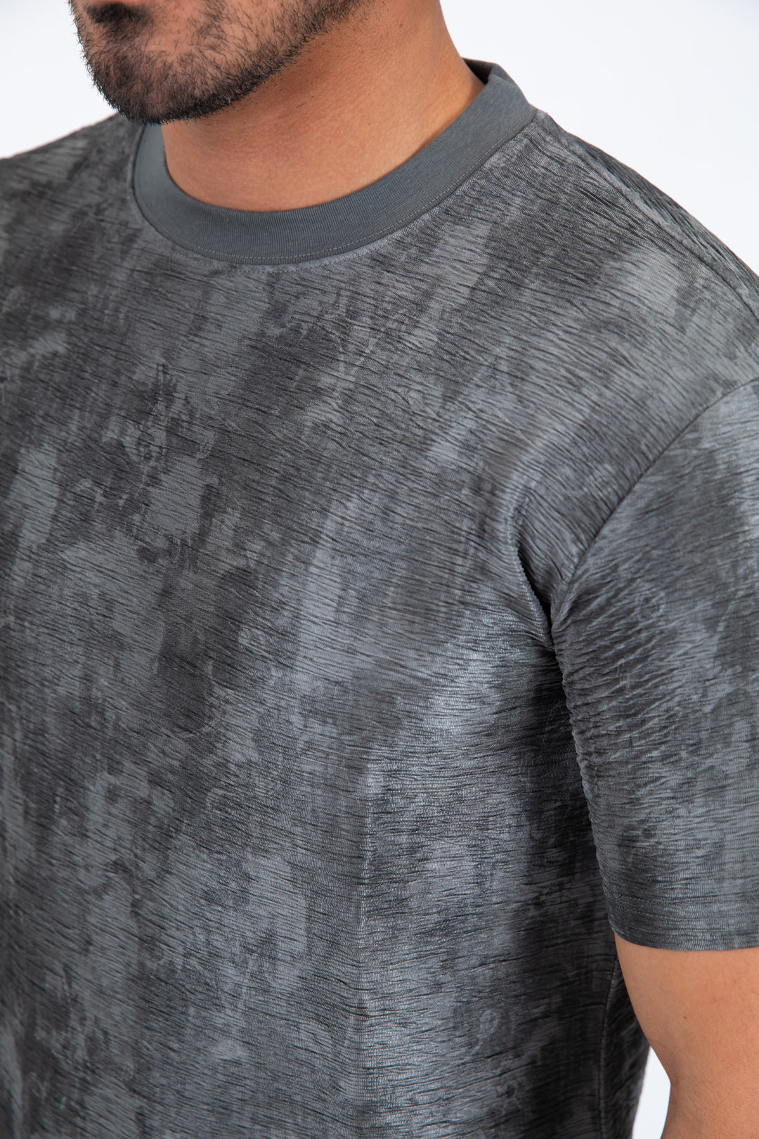 grey washed effect tee detail platini