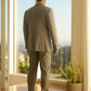 grey western sport suit men platini back