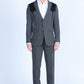 charcoal western sport suit suede men platini front