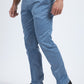 Heath Mens Poly-Stretch Slim Fit Blue Suit Pants