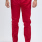 Heath Mens Poly-Stretch Slim Fit Red Suit Pants