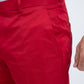Heath Mens Poly-Stretch Slim Fit Red Suit Pants