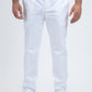 Heath Mens Poly-Stretch Slim Fit White Suit Pants