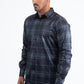 black high density grid foil shirt side platini