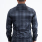 black high density grid foil shirt back platini