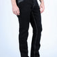 jet black aztec flap bootcut jean men platini close up front