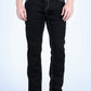 jet black holt slim boot cut jean men platini front