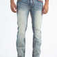 light wash slim boot cut jean men holt platini front