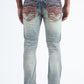 light wash slim boot cut jean men holt platini back