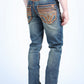 Men Holt Diamond Trim Bootcut Jean Tint Blue Platini side back