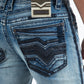 denim blue slim boot cut jean men holt platini back pocket
