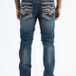 indigo slim boot cut jean men holt platini back