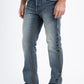 dark stone flat chevron bootcut jean men platini side