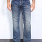 denim blue flat chevron bootcut jean men platini front