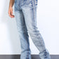 light blue boot cut jean men holt platini side
