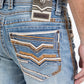 sky blue flat chevron bootcut jean men platini back
