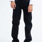 Holt Kid's Black Slim Boot Cut Jeans