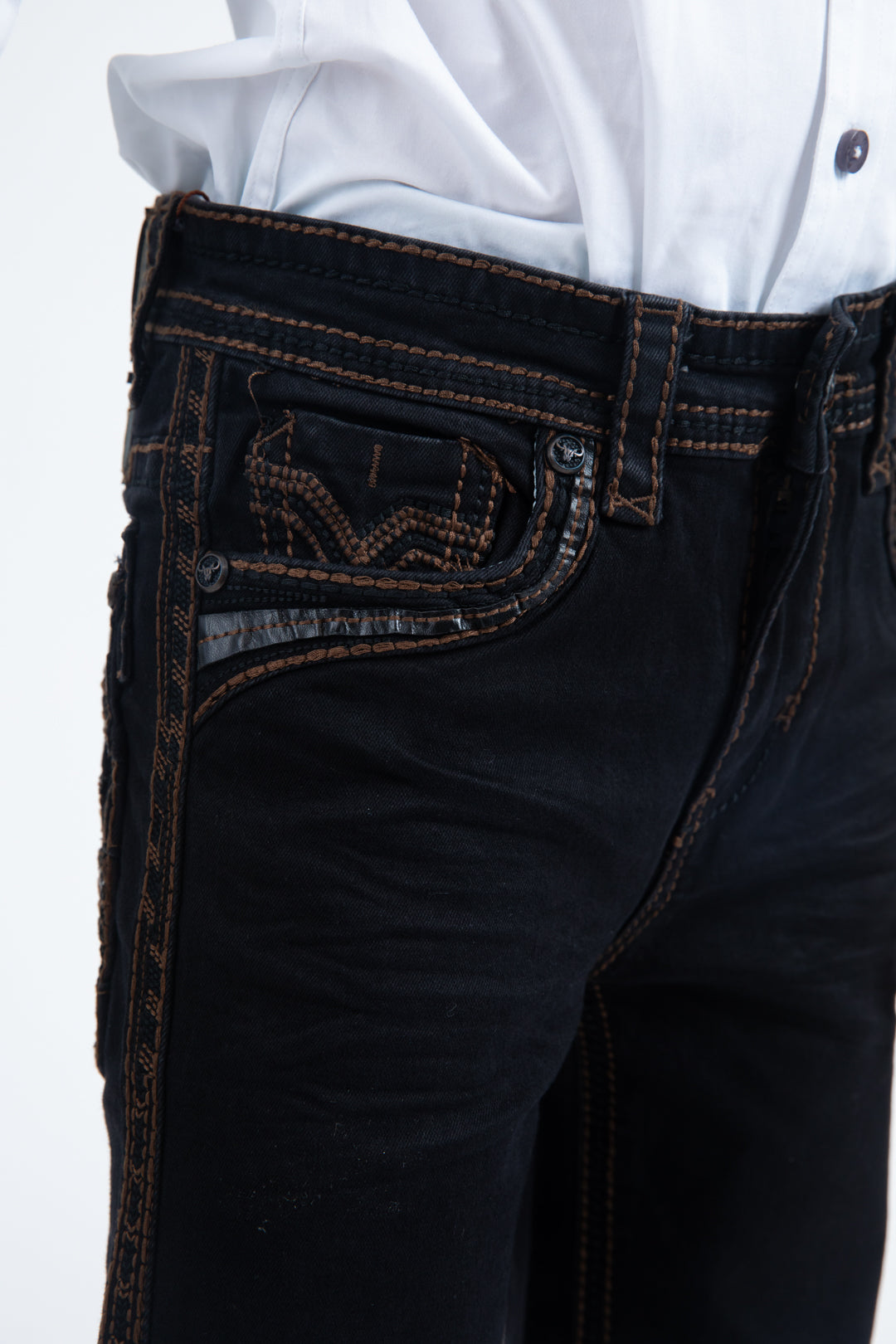 Holt Kid's Black Slim Boot Cut Jeans