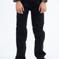 Holt Kid's Black Slim Boot Cut Jeans