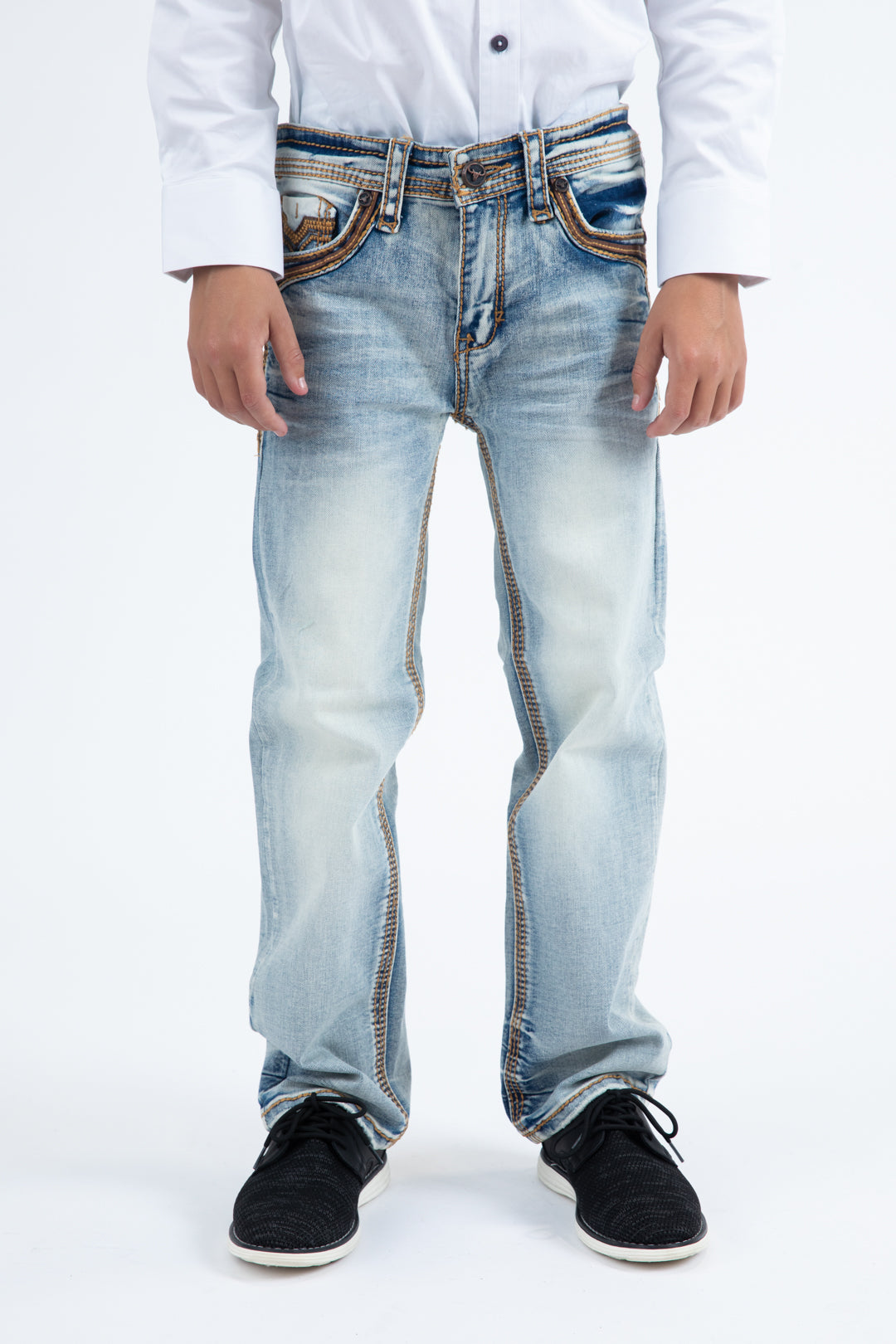 Holt Kid's Blue Slim Boot Cut Jeans