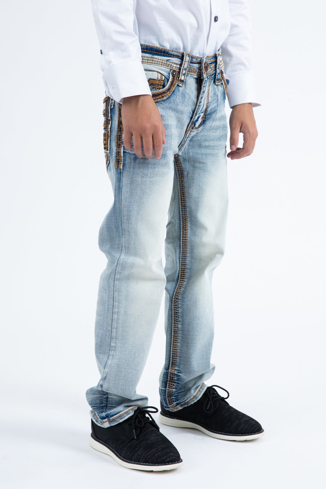 Holt Kid's Blue Slim Boot Cut Jeans
