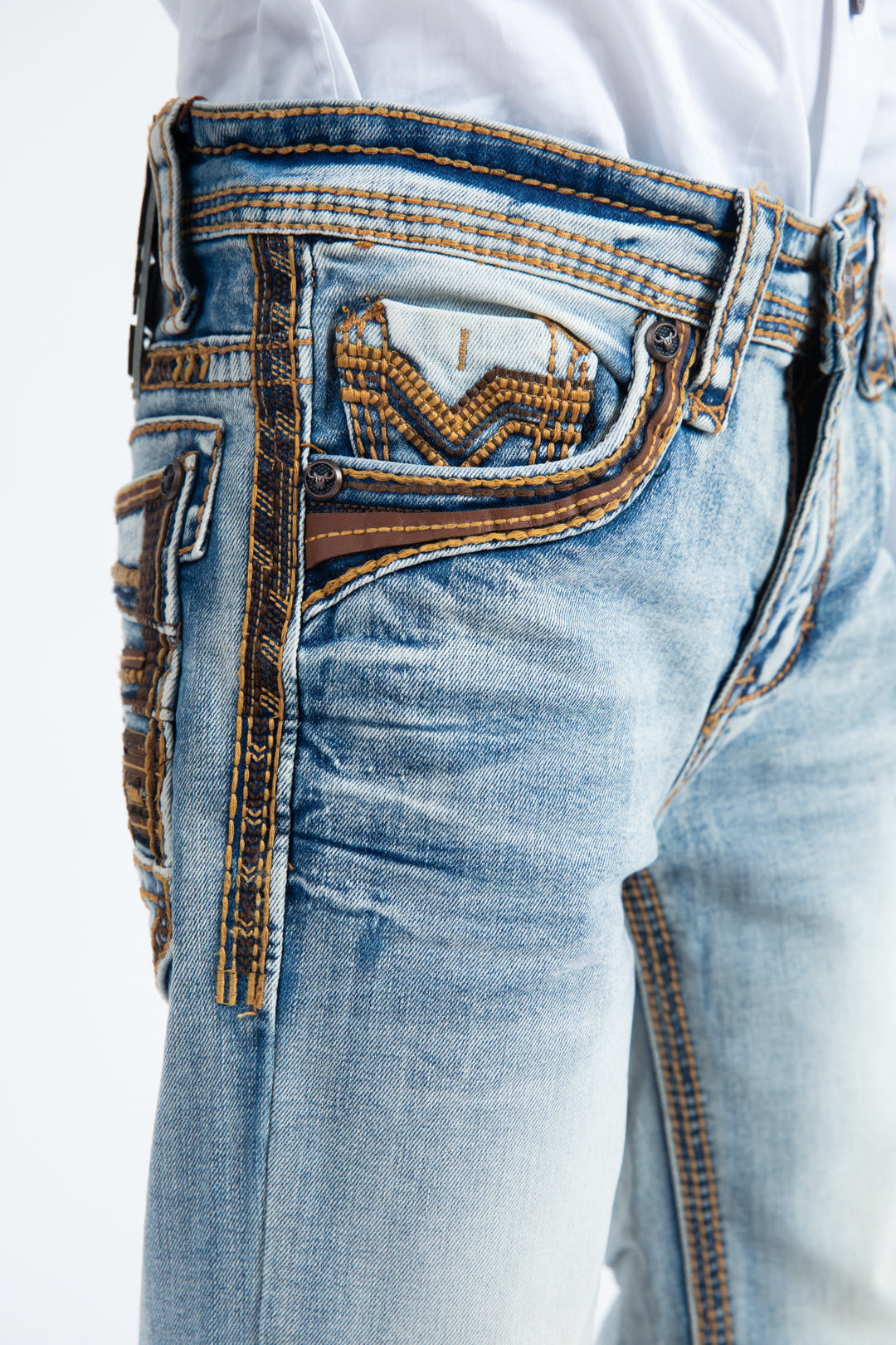 Holt Kid's Blue Slim Boot Cut Jeans