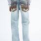Holt Kid's Blue Slim Boot Cut Jeans