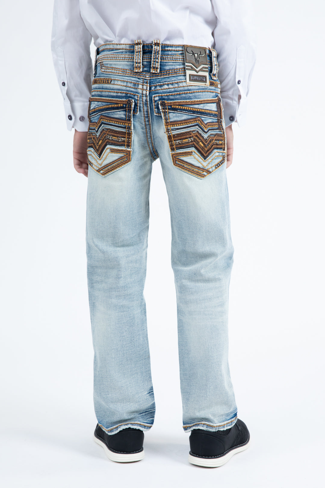 Holt Kid's Blue Slim Boot Cut Jeans
