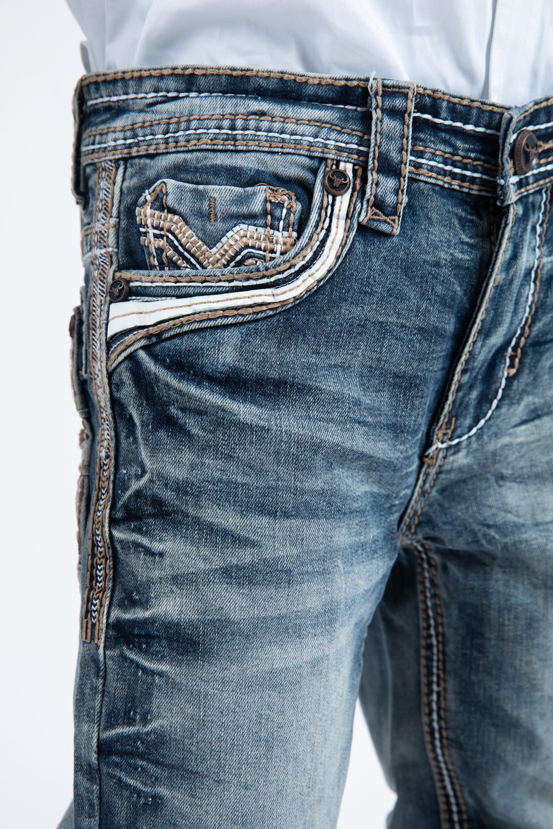 Holt Kid's Blue Slim Boot Cut Jeans