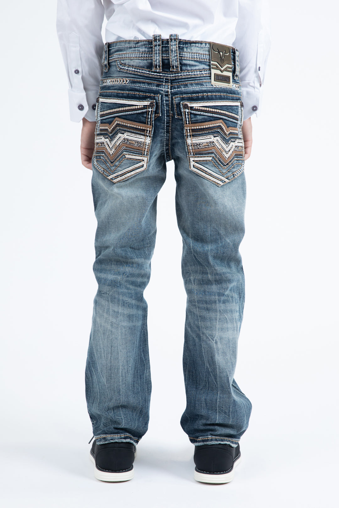 Holt Kid's Blue Slim Boot Cut Jeans