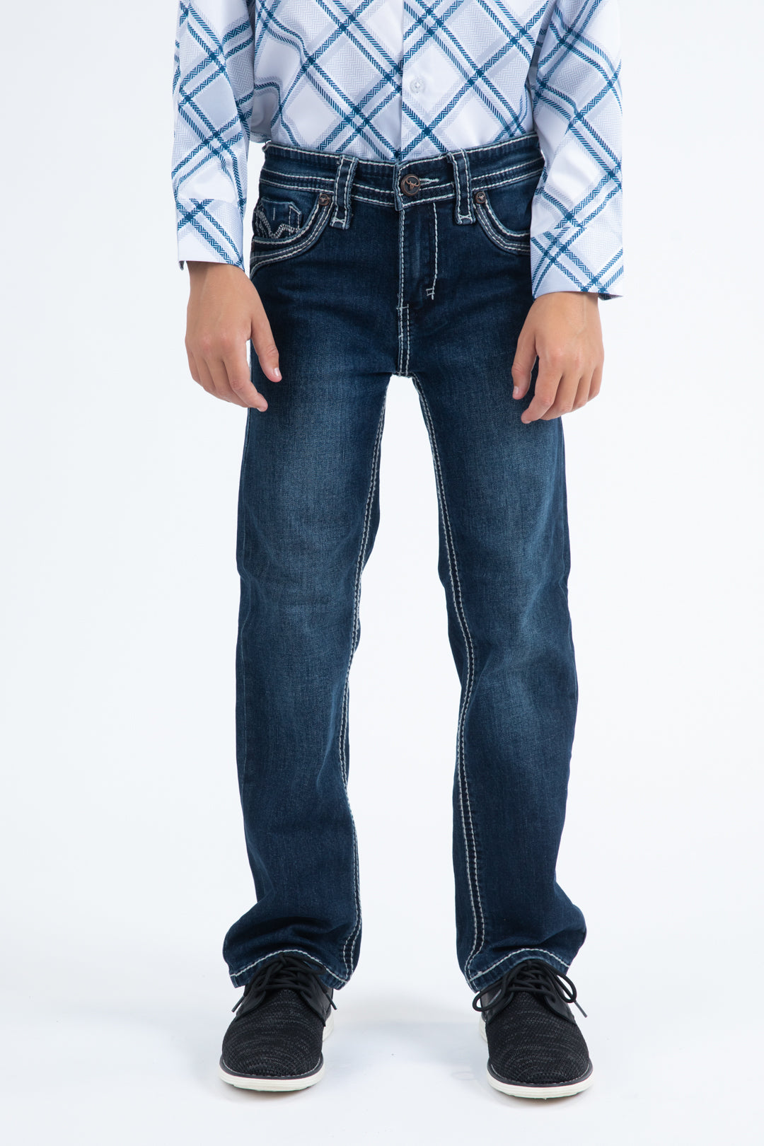 Holt Kid's Blue Slim Boot Cut Jeans