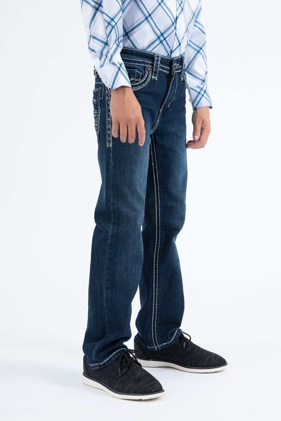 Holt Kid's Blue Slim Boot Cut Jeans