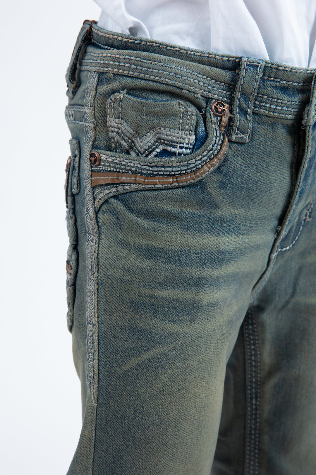 Holt Kid's Dark Stone Slim Boot Cut Jeans