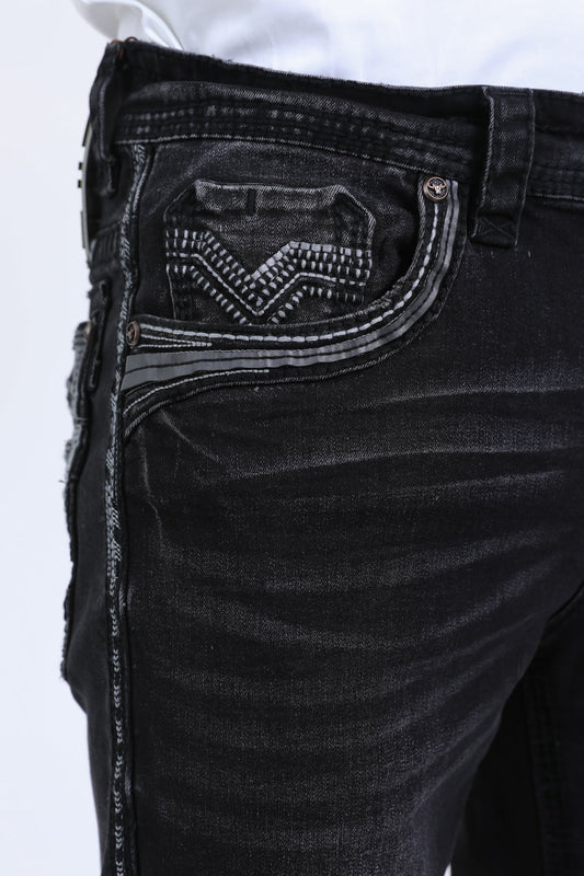 Holt Slim Boot Cut Jean - Jet Black 4