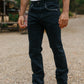 black slim boot cut jean men holt platini