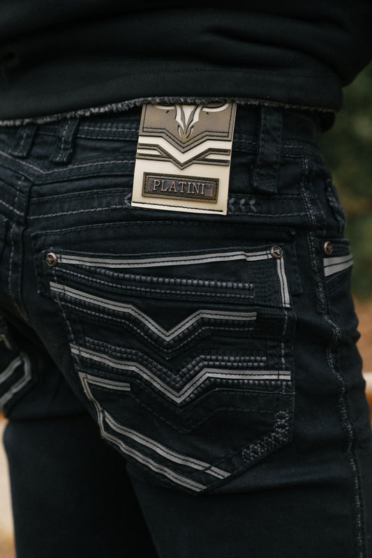 Holt Slim Boot Cut Jean - Black image 1