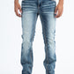 Holt Men's Blue Slim Boot Cut Jeans