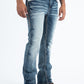 Holt Men's Blue Slim Boot Cut Jeans