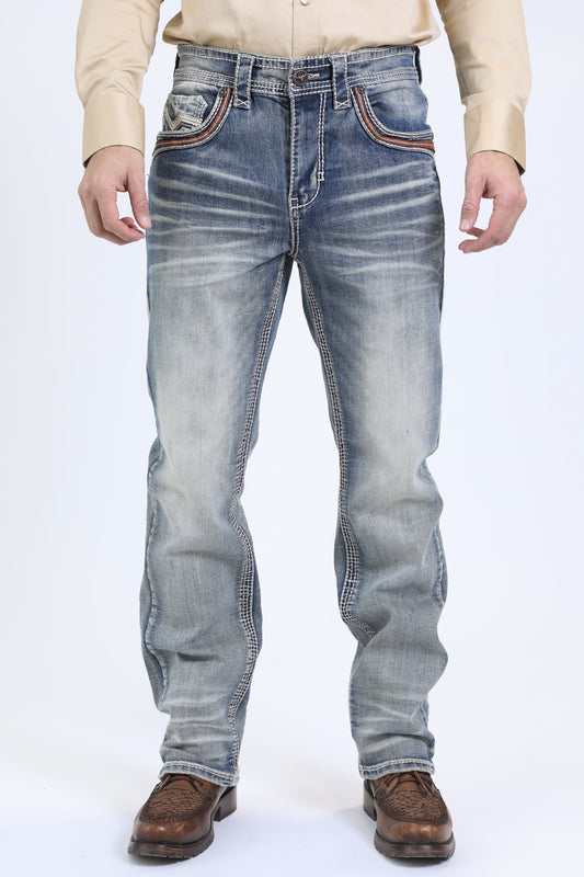 light blue slim boot cut jean men holt platini