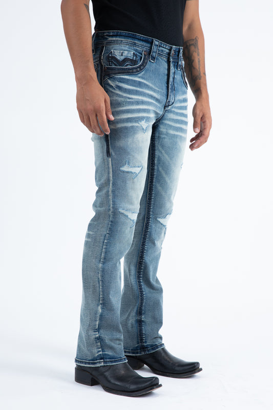 Holt Slim Boot Cut Jean - Denim Blue