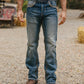 dark stone slim boot cut jean men holt platini