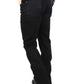 jet black slim boot cut jean men holt platini back