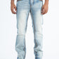 light blue slim boot cut jean men holt platini